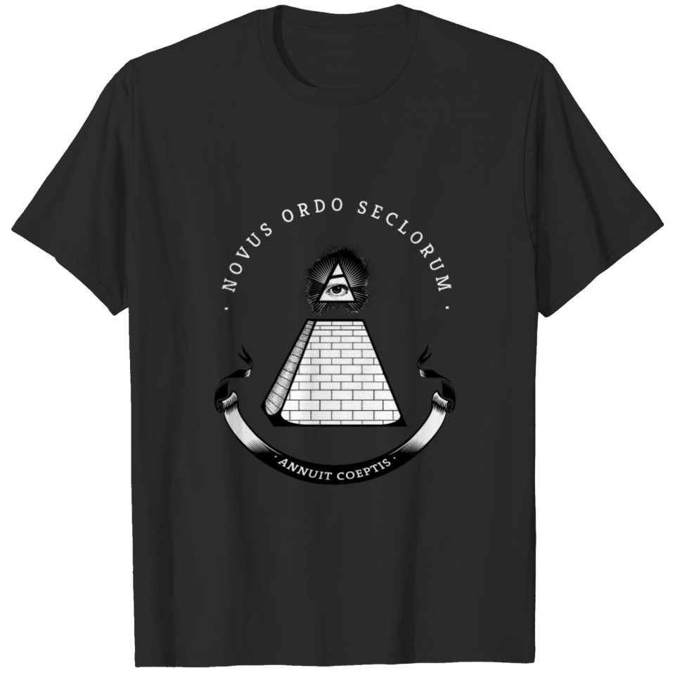 illiminati pyramide new world order antik T-shirt