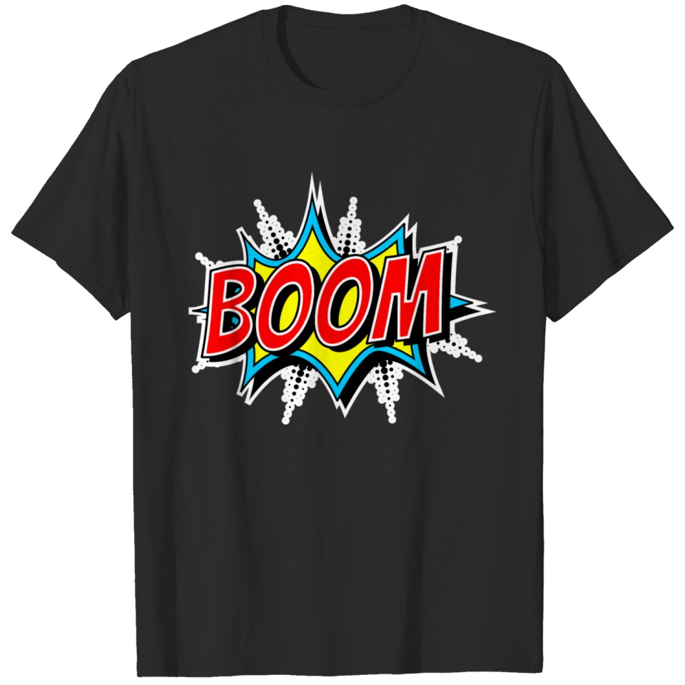 boom comic style explosion bubble loud cry out T-shirt