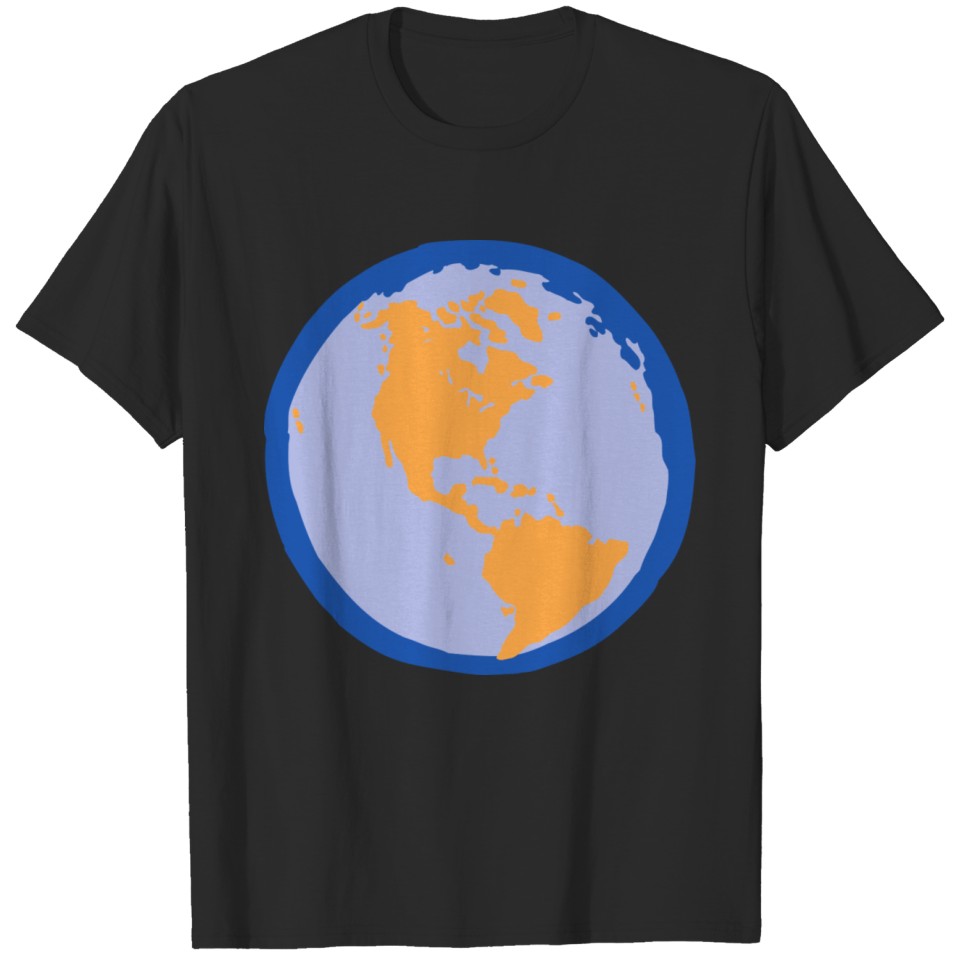 globus planet erde earth kontinente continents92 T-shirt