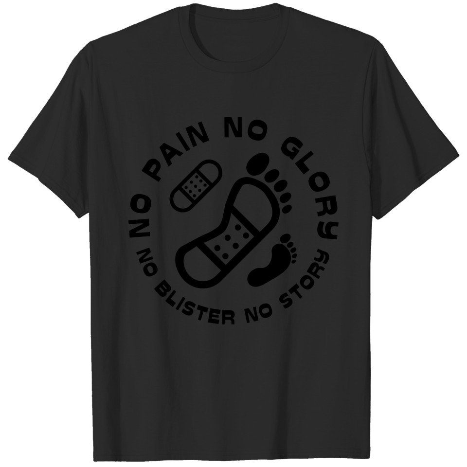 No Pain No Glory XL (040) Black T-shirt