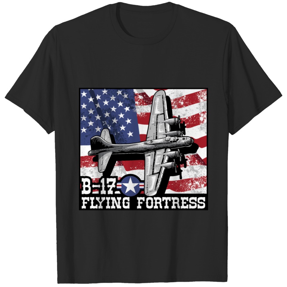 B17 Flying Fortress Bomber WW2 Airplane Air force T-shirt