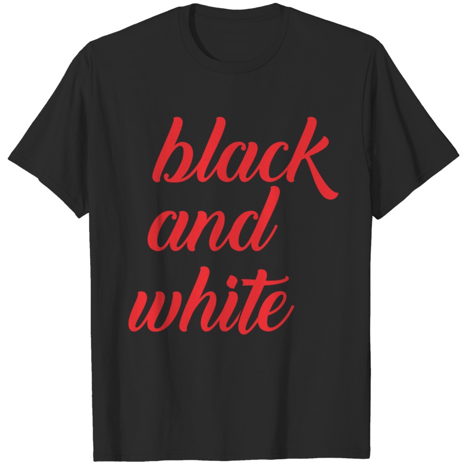 black and white T-shirt