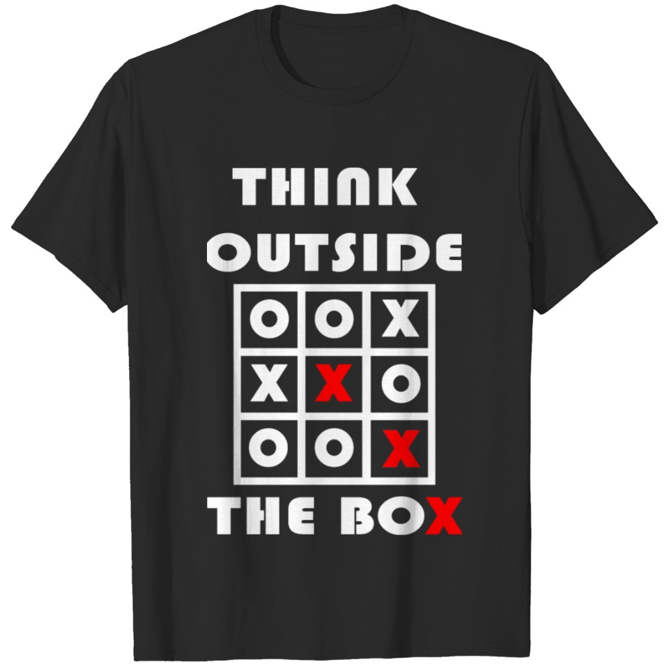 Think Outside The Box Tic Tac Toe Geschenk T-shirt