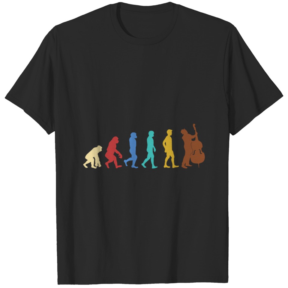 Cool Graphic Jazz Lovers Upright Bass Player Desig T-shirt
