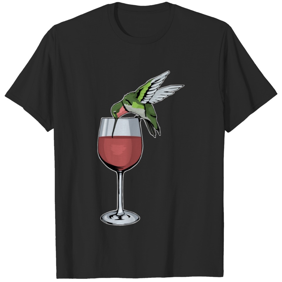 Hummingbird Wine Bird Spirit Animal Wine Hummingbi T-shirt