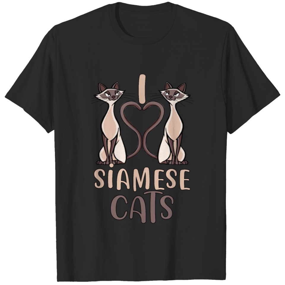 Cats I Love Siamese Cats Shirt T-shirt