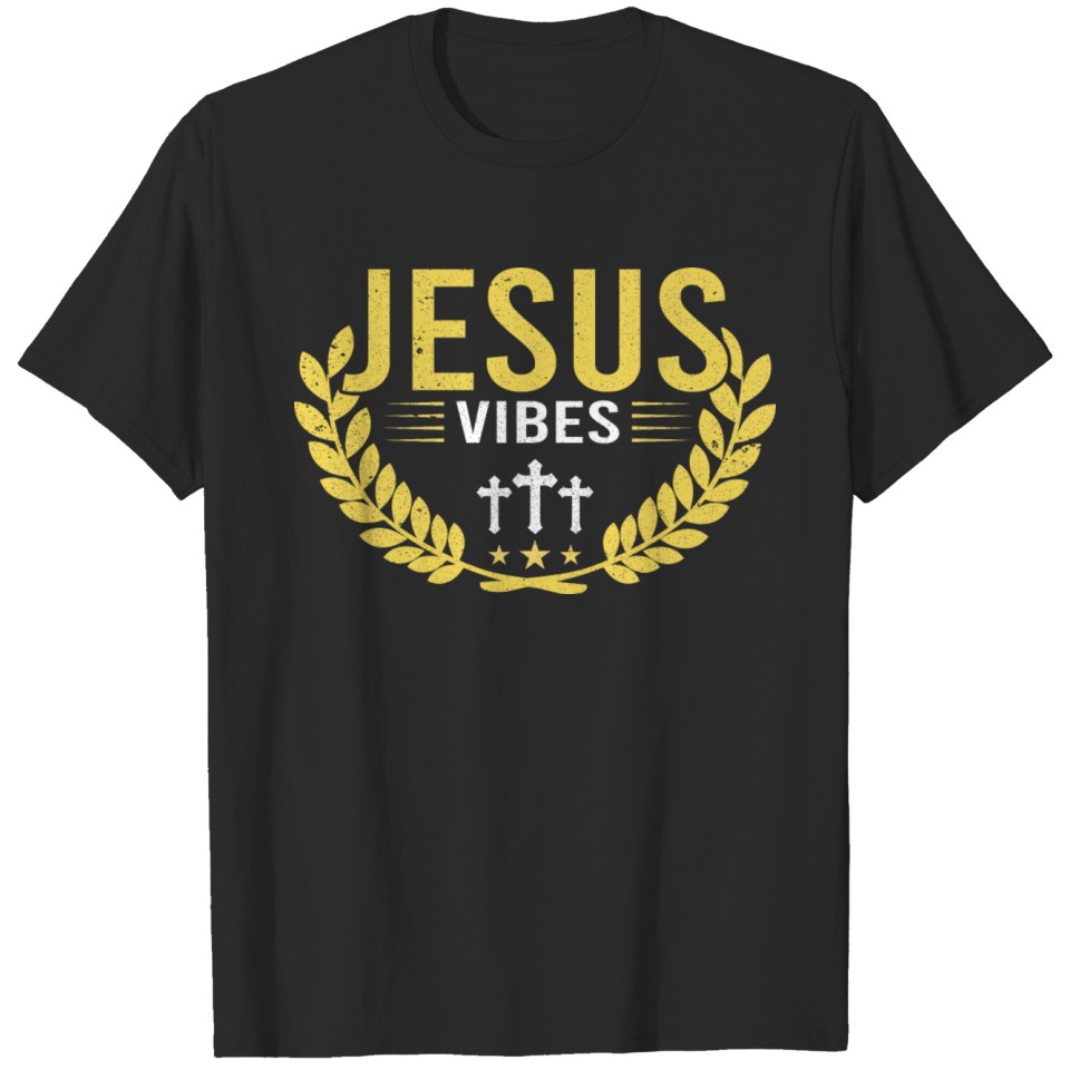 Jesus Vibes Laurel Wreath Retro Vintage T-shirt