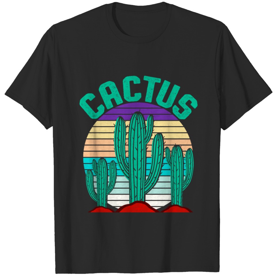 Retro Cactus Sunset Active T-shirt