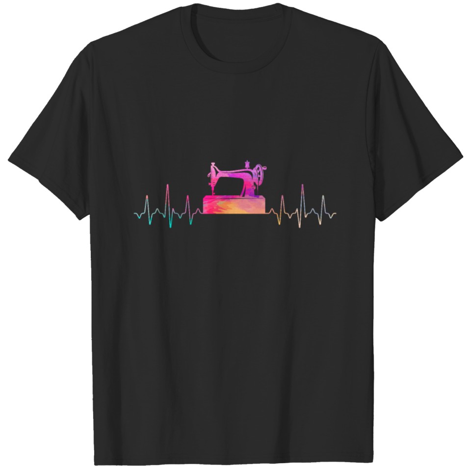 Sewing Machine Sewing Heartbeat T-shirt