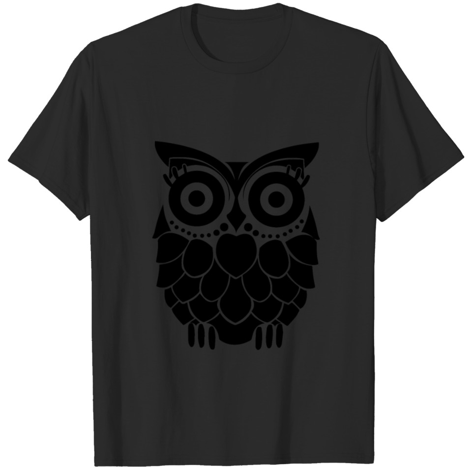 Silhouette owl gift night late riser T-shirt