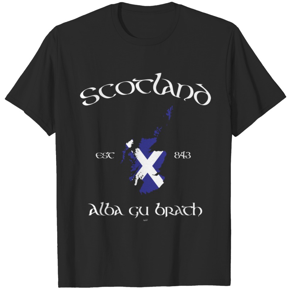 Scotland Colored Map Scottish National Pride T-shirt