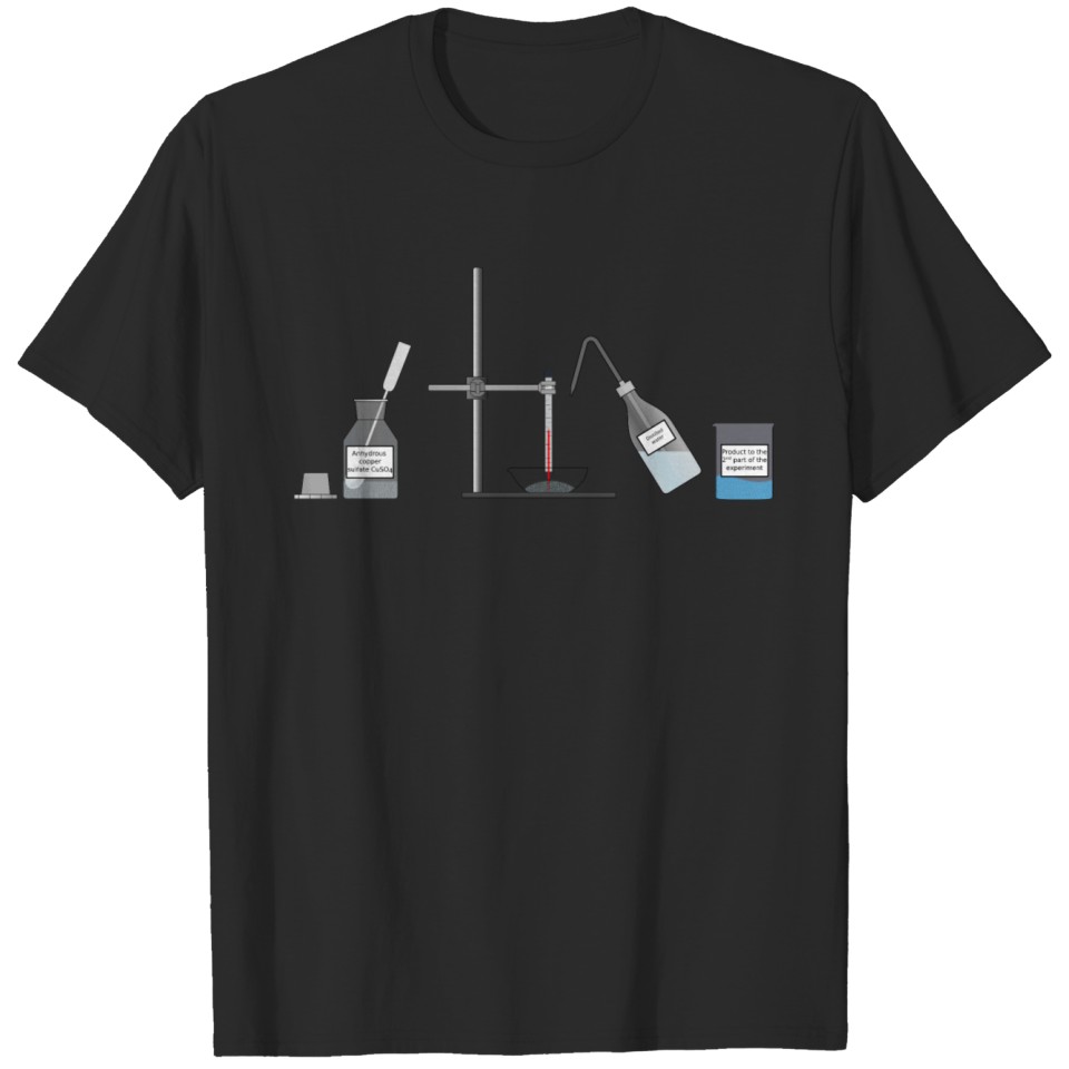 Reaction of anhydrous copper sulfate with water T-shirt