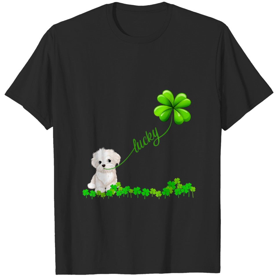 Irish Lucky with maltese maltese lover Dog T-shirt