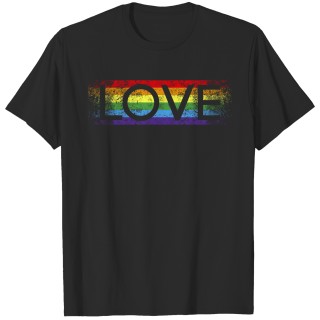 Men's Gay Pride Rainbow Love T-Shirt