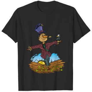 Cartoon scarecrow bird bugaboo vector image cool T-shirt