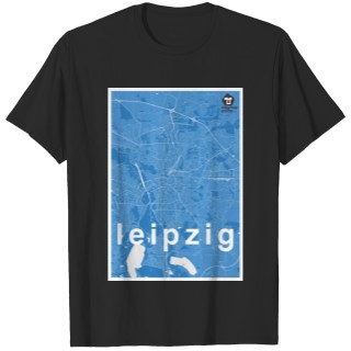 Leipzig hipster city map blue T-shirt