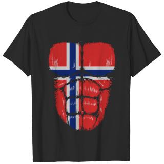 Norway Flag Hulk muscles T-shirt