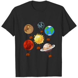 Hot Air Balloons made of Planets T-shirt