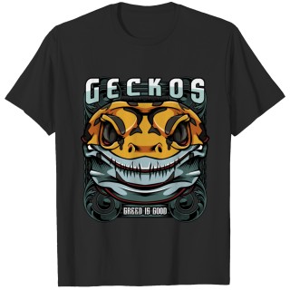 Cool Gecko Face Wildlife Lizard Reptile Wilderness T-shirt