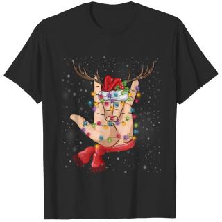Christmas ASL Love Sign Language T Shirt T-shirt