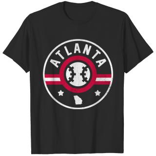 Atlanta Baseball Stars And Stripes Georgia Map Out T-shirt