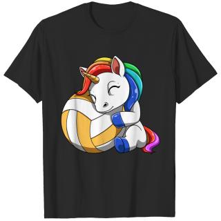 Cute Volleyball Unicorn Girl T-shirt