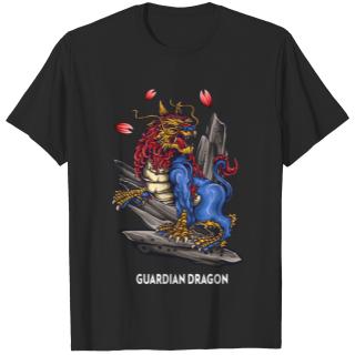 Fantasy Chinese Guardian Dragon & Celtic Tree T-shirt