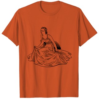 Woman in dress T-shirt