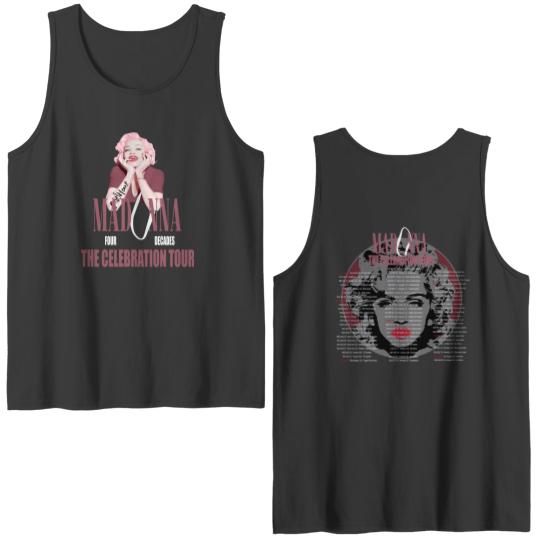 Madonna The Celebration Tour 2023 Double Sided Tank Tops, The Celebration 2023 Tour Concert Double Sided Tank Tops