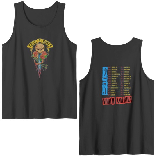 Guns And Roses Double Sided Tank Tops, Guns N' Roses Double Sided Tank Tops, North American World Tour 2023 Double Sided Tank Tops