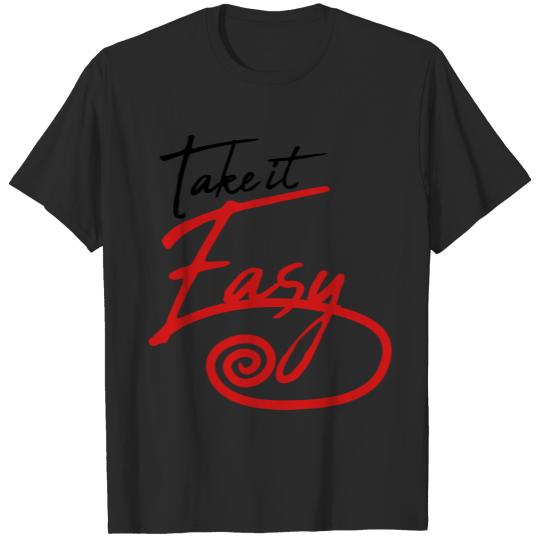 Cozy Quiet Cool Take It Easy logo design text Chil T-shirt