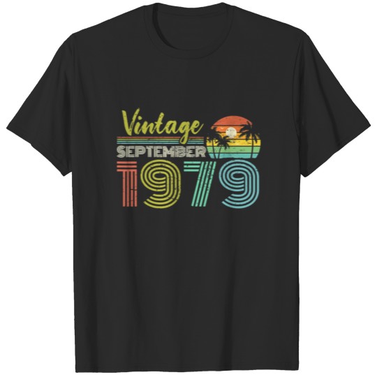 40th Birthday Gift Vintage September 1979 Forty T-shirt