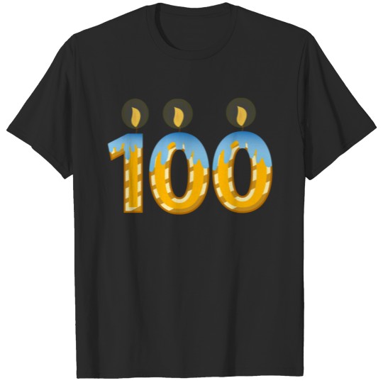 100th Birthday or Anniversary candles T-shirt