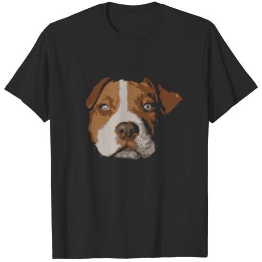 Dog Lovers: Puppy Pitbull face T-shirt