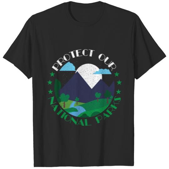 Camp Lover Protect Our National Parks Mountain Nat T-shirt