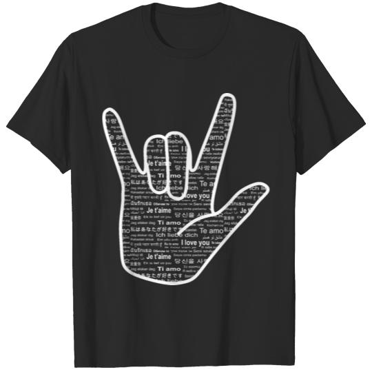 I love you in hand sign language (white) T-shirt