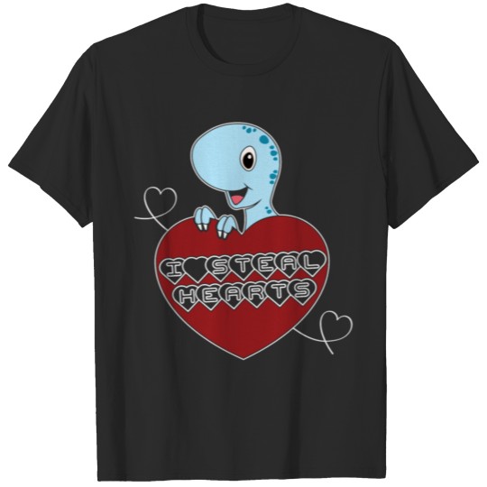 I steal hearts trex dino baby Heart shirt T-shirt