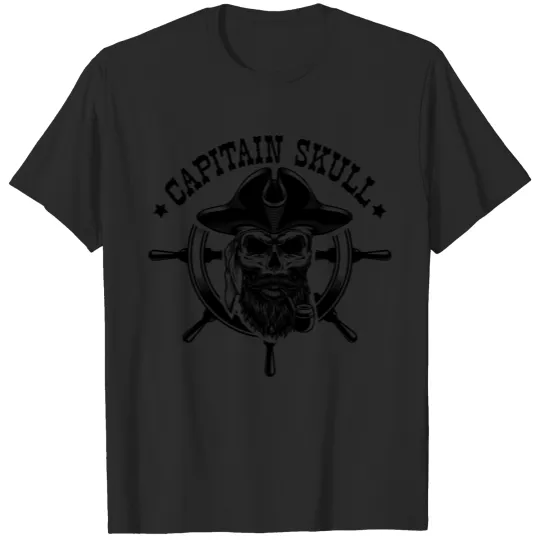 Capitain skull pirate skull party gift T-shirt