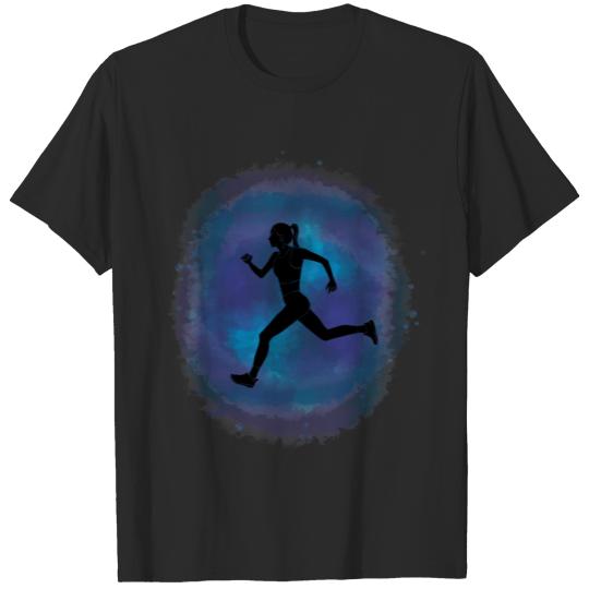 Runner Female Watercolor T-shirt