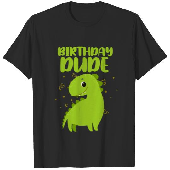 Cute Dinosaur Birthday Dude T-shirt