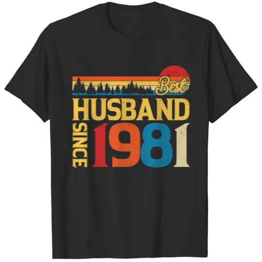 40th Wedding Anniversary Best Husband Since 1981 T-shirt
