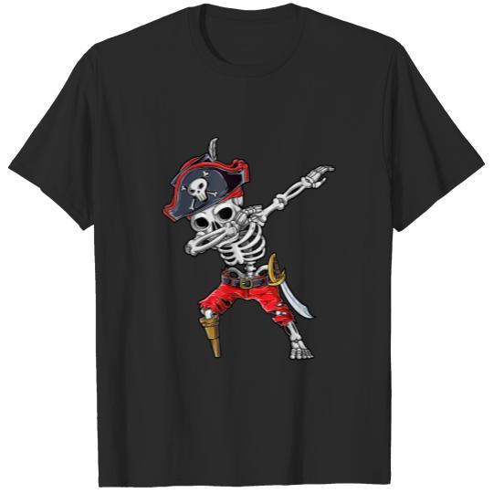 Dabbingkeleton Pirate Hallowee birthday christmas T-shirt