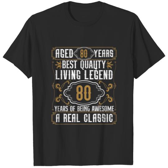 Vintage 80Th Birthday Apparel- Mens 80Th Birthday T-shirt