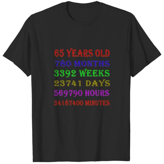65th Birthday Milestones T-shirt