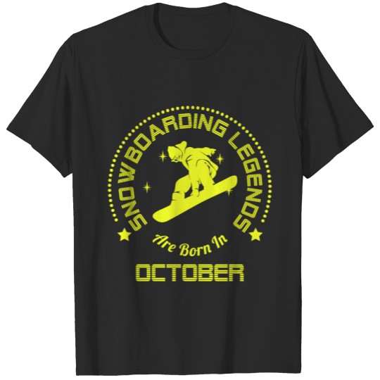 Snowboarding  October Birthday Apparel T-shirt