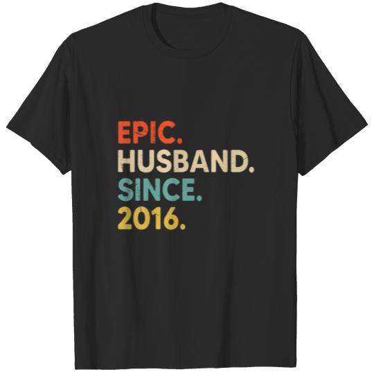 Epic Husband Since 2016 6Th Wedding Aniversary Gif T-shirt