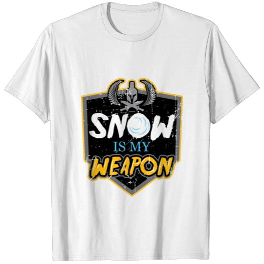 Snow is my Weapon Gift Christmas Kids Winter T-shirt