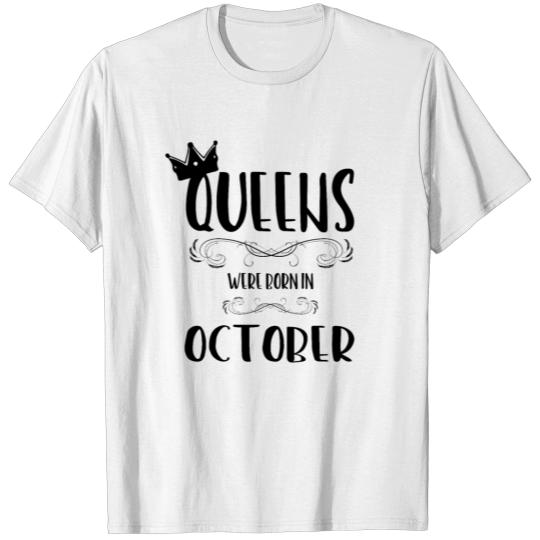 October birthday women T-shirt