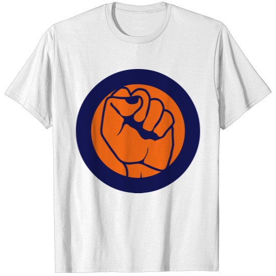 closed fist logo stamp T-shirt