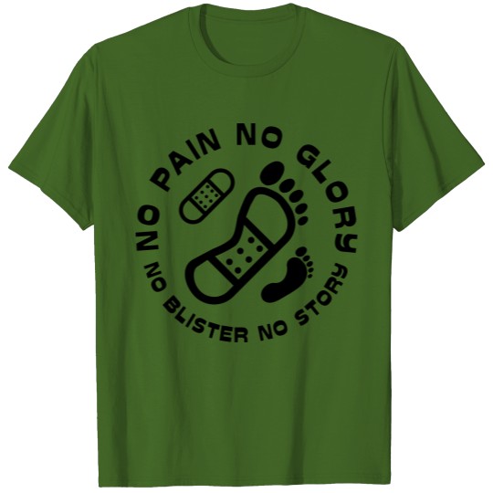 No Pain No Glory XL (040) Black T-shirt